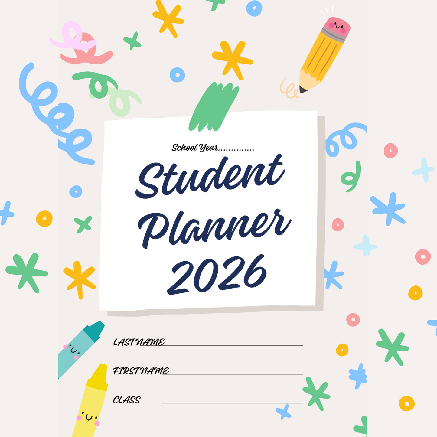 All-in-One Student & Wellness Planner – Academic, Daily & Monthly PDF Organizer